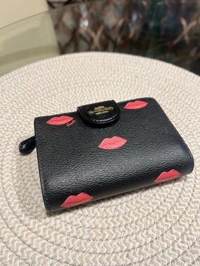 Coach Snap Wallet with Lips Print